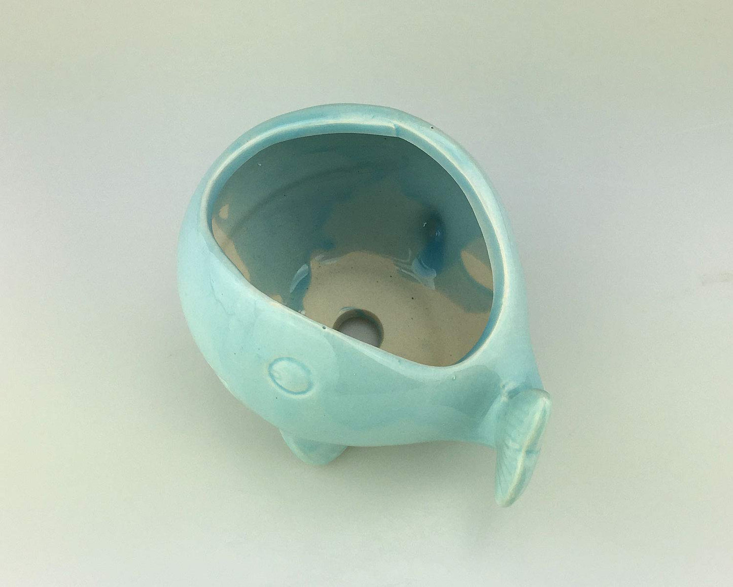 VanEnjoy 5" Ocean Blue Whale Ceramic Succulent Pot, Medium (3.86 x 4.64 x 2.87 inches), Indoor Use