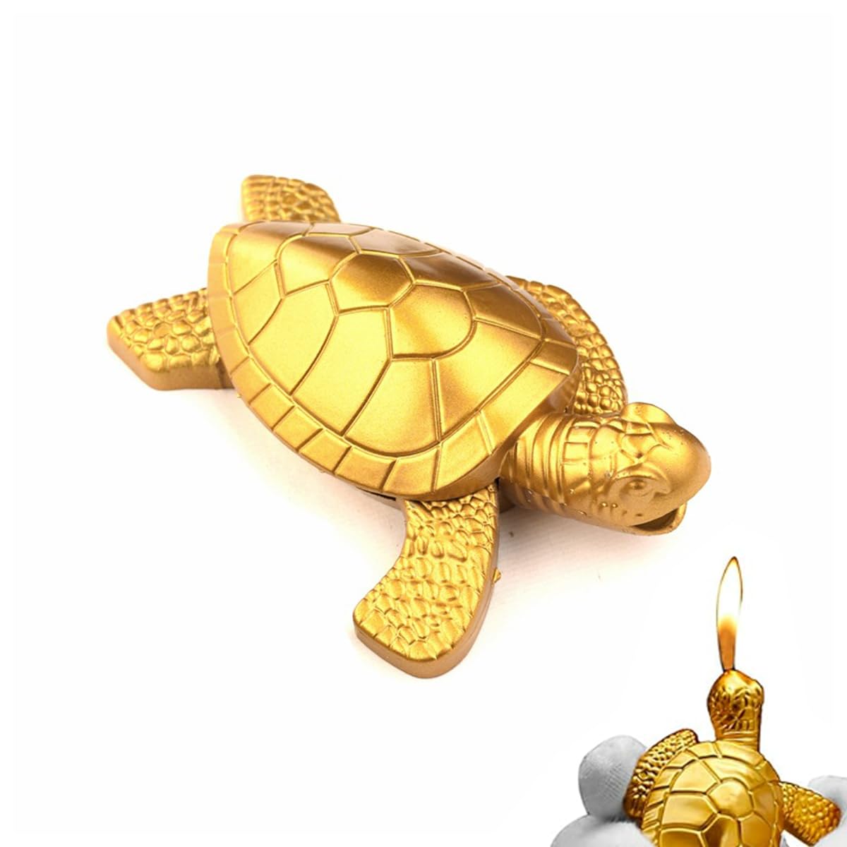 Blanzonic Cute Animal Lighter, Windproof Refillable Adjustable Lighters, Funny Keychain Lighters Gifts for Women, Perfect for Candles, Camping, BBQ (No Butane Fuel Included) (#1)