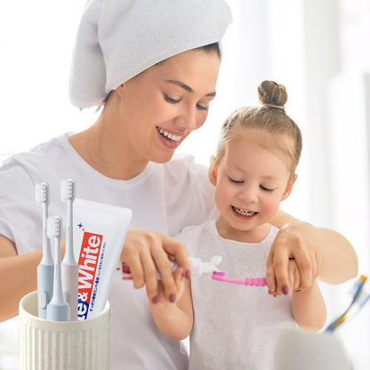 BSDISP Toothbrush Holders - 2 Cup Ceramic Toothbrush Toothpaste Holders Set, Beige Bathroom Tumbler Cups Reusable Toothbrush Mouthwash Cup, Bathroom Counter Organizer