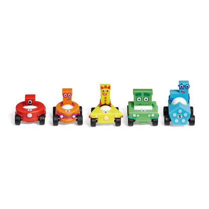 hand2mind Numberblocks Mini Vehicles, Race Car Toys, Toy Vehicle Playsets, Play Figure Playsets, Small Figurines for Kids, Number Toys, Counting Toys, Math Toys for Kids 3-5, Birthday Gifts for Kids