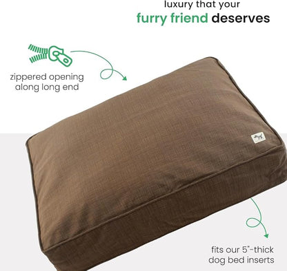 Molly Mutt Woodstock Dog Bed Duvet Cover, GOTS-Certified 100% Organic Cotton Canvas Cover for Dog, Puppy, or Cat Bed, Durable, Washable, and Free of Harmful Chemicals, Medium/Large, 27"x36"x5"