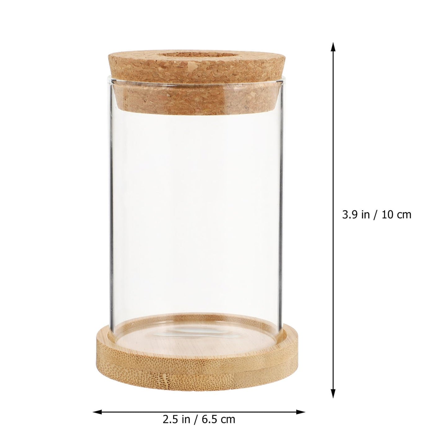 SHINEOFI 2pcs Glass Hydroponic Plant Vase Set with Stand, Desktop Glass Containers for Home and Office Garden Decoration, 6.5x10cm Eco Terrarium Bottles for Water Propagation
