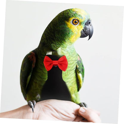 Beavorty 5pcs Washable Bird Diaper Suit for Parrots Reusable Flight Suit with Bow Decoration for Budgie and Parakeet High-Class Skin-Friendly Material Lightweight and Stylish Design