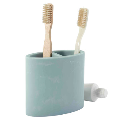 Nicole Miller - Toothbrush Holder, Resin Countertop Accessories, Dorm Room Essentials (Kendall Collection, Oasis)