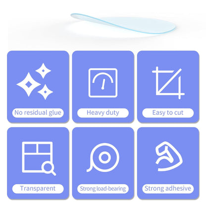 10PCS Heavy Duty Double Sided Adhesive Mounting Circle Tape- Waterproof,Strong Adhesion,Clear, High Strength,No Residue Removability for Hanging,Wall Mounting, Home Decor,Adhesive for Shower