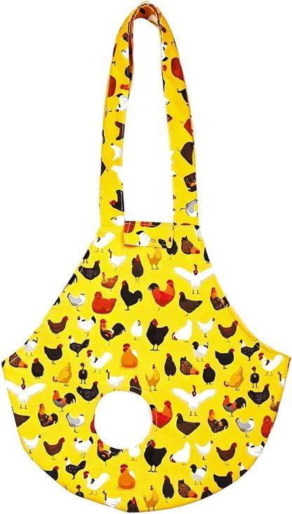 Chicken Carrier Sling Holder Bag with Handle, Driving Poultry Carriers Handbag for Farm Owners and Pet Lover Chicken Holder Poultry Travel (Yellow)