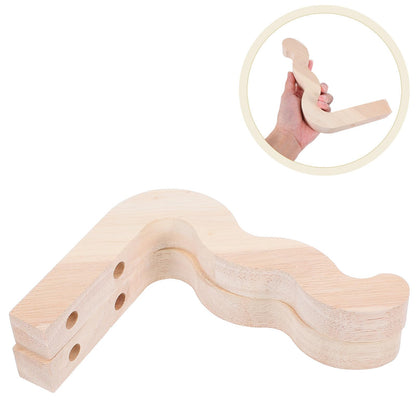 TOYANDONA 2pcs Wooden Plant Hangers Wall Mount Hooks for Indoor Outdoor Flower Pots Lantern Wind Chimes Decorative Gardening Brackets Balcony Hook