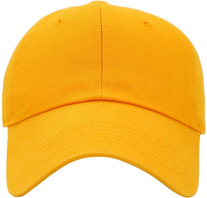 KBETHOS Classic Cotton Dad Hat Adjustable Plain Cap Polo Style Low Profile, Gold