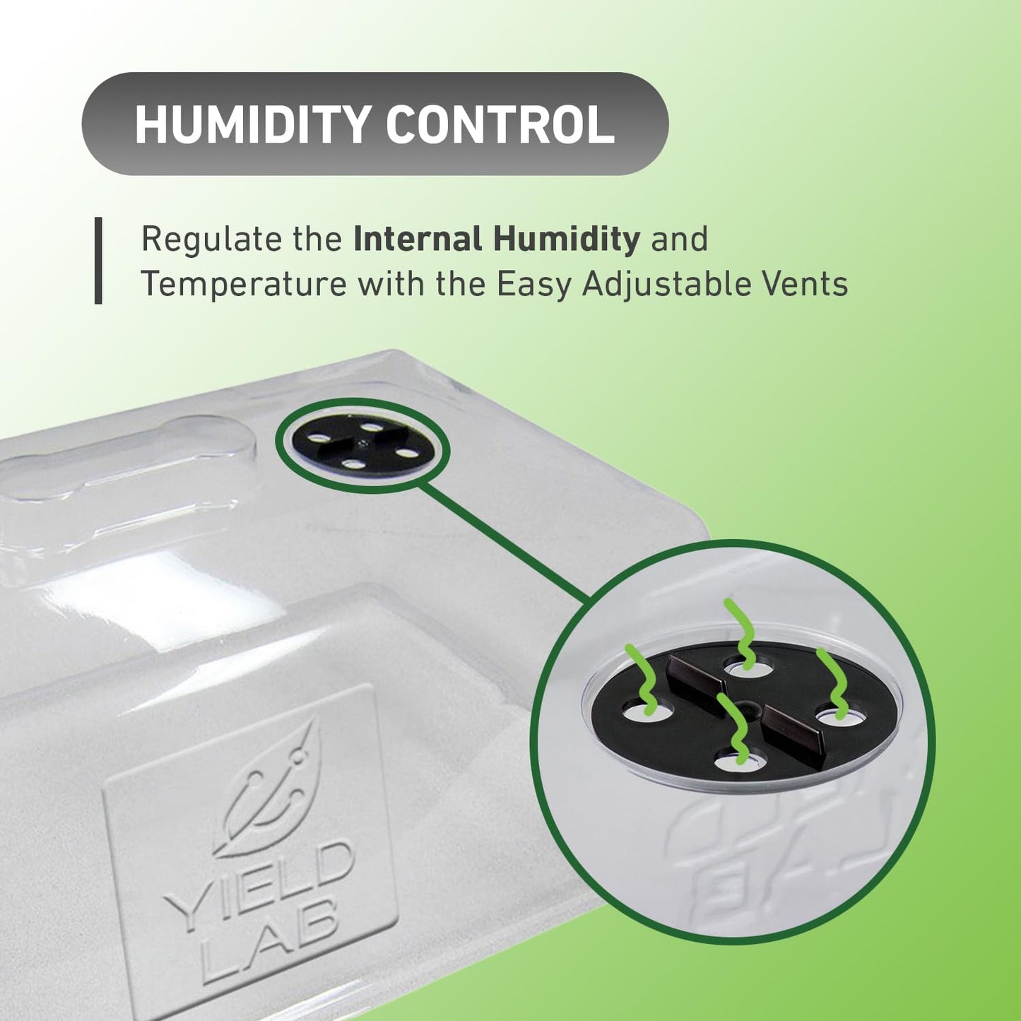Yield Lab 7 Inch Propagation Dome - 5 Pack Humidity Vented Domes – Plant Growing Dome for Seedling, Germination, Soil & Hydroponic Horticulture