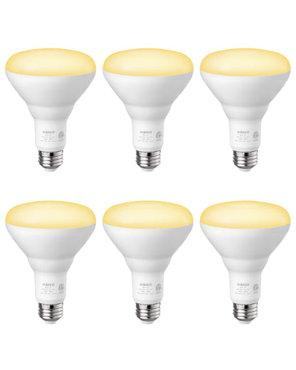 EDISHINE BR30 LED Bulb, Dimmable 11W Equivalent 65W, 850LM, 2700K Warm White, E26 Base, 6 Pack, ETL