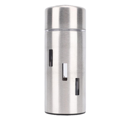 Focket Salt Shaker, 304 Stainless Steel Rust Proof Multifunctional Condiment Shaker, Seasoning with Airtight Lid for Kitchen Cooking Grilling Picnic (Mesh Holes)