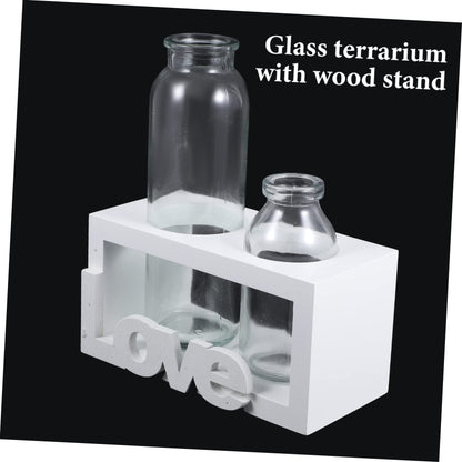 Parliky Glass Plant Vase Stand Air Plant Holder Propagating Vase Terrarium for Indoor Decor