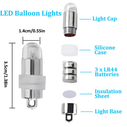 Yizhet 30-Pack LED Lights, Mini Battery Powered Party Lights, Multicolor, Model FSK—001
