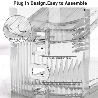 12 Pack Clear Shoe Slots Organizer - Adjustable Height 3.7''to 7.7'' Shoe stackers for a pair of shoes ,Shoe rack storage shoe space saver 50%,Easy to assemble shoe hold shoe organizer for cloest