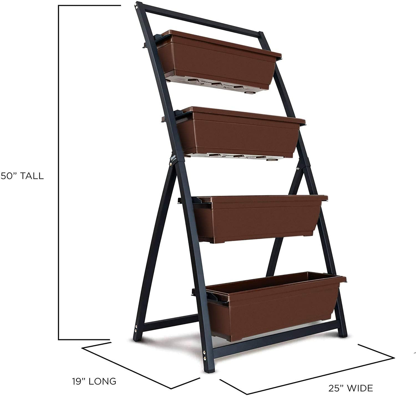 Outland Living 4-Ft Raised Garden Bed - Vertical Garden Freestanding Elevated Planters 4 Container Boxes - Good for Patio Balcony Indoor Outdoor - Perfect to Grow Vegetables Herbs Flowers