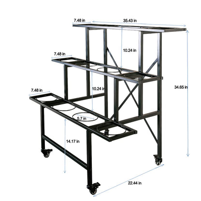 Zhongma 3 Tier Flower Display Stand with 12pcs buckets