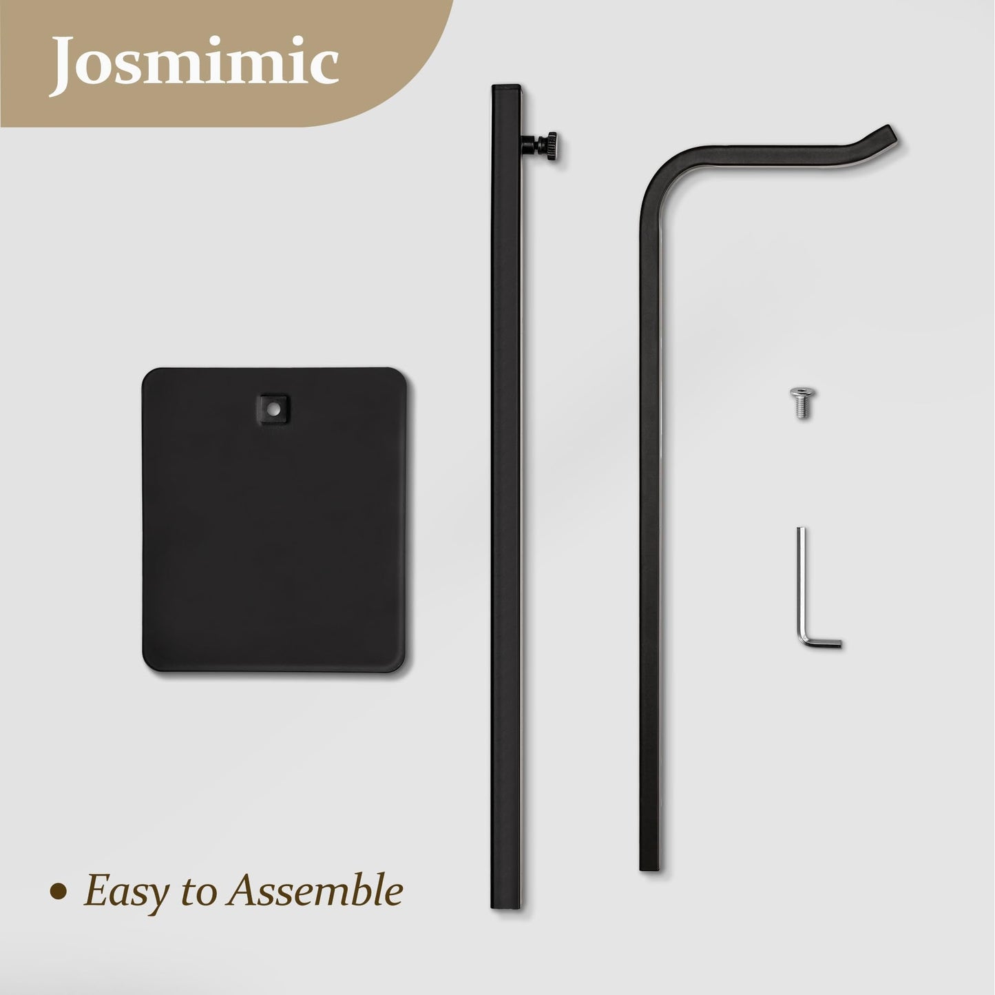 Josmimic 3 Pack Purse Holder Handbag Display Stand: Hanger Rack Showing Bags, Purses, and Wreath, Adjustable Black Hook Stand for Tabletop, Closet, Desk, and Retail Use for Vendors