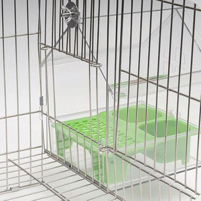 Pull-Out External Parrot Feeder,2025 New Multi-Function Hanging Mess-Free Bird Feeder,with Two Food Troughs, Pull-Out Design,Easy to Fill/Clean,Long-Lasting Outdoor Use for Finch and Hummingbird