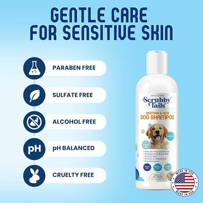 Organic Dog Shampoo - Puppy Oatmeal Shampoo for Itchy Skin Relief - Hypoallergenic for Sensitive Skin, for Groomers & Professionals, Made in USA, 1 Gallon (Vanilla Ice Cream)