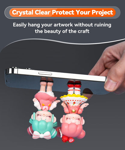 Large Mounting Putty No Trace, Museum Double Sided Tape Glue Adhesive Dots Clear Sticky Tack, Non-Toxic Picture Hanging Adhesive, 0.39 x 0.78 in (252 Pcs)