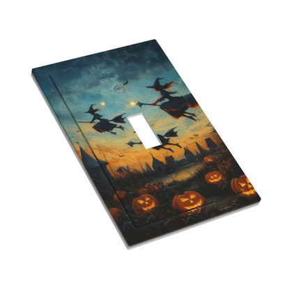 Decorative Art Light Switch Covers Halloween Sky Single Toggle Wall Plate Decorative Switchcover Electrical Switchplate for Home Decor