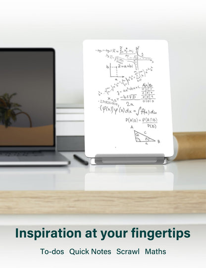 Yagee Desktop Whiteboard with Storage, Dry Erase Board with Phone & Tablet Stand, to-do List Memo, Double-Sided Writing Board for Office and School Supplies, 9.5''×6.7'', Marker＆Duster Included