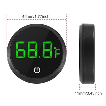 ACEIRMC 4pcs Fish Tank Digital Thermometer Accurate LED Display to ±0.9°F Tank Thermometer Aquarium Temperature Measurement Suitable for Fish, Axolotl, Turtle or Aquatic
