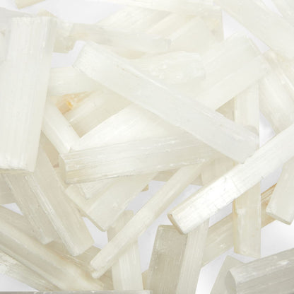 Wellbrite Selenite Crystal Wands - Energy Clearing Meditation Set & Bulk Selenite Sticks - Chakra Balancing Healing & Crystals and Healing Stones - Raw Bulk Sticks - 3-5 in, 3 Lb