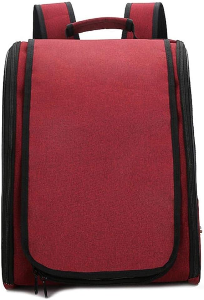 Bird Carriers Pet Parrot Backpack Bird Travel Carrier Outerdoor Breathable Hiking 1Pcs Red