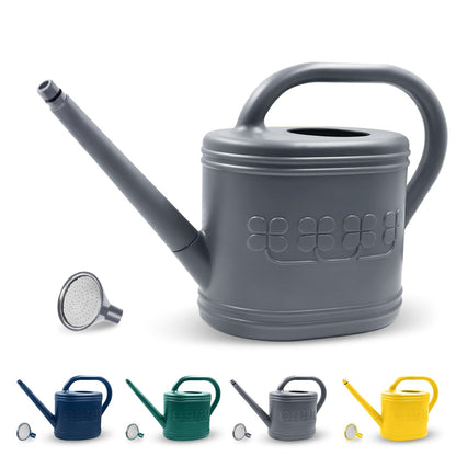Watering Can for Indoor & Outdoor Plants, Plant Watering Can with Stainless Steel Shower Head, 1 Gallon Plastic Watering Can for Garden, Flowers, Vegetable, Greenhouse