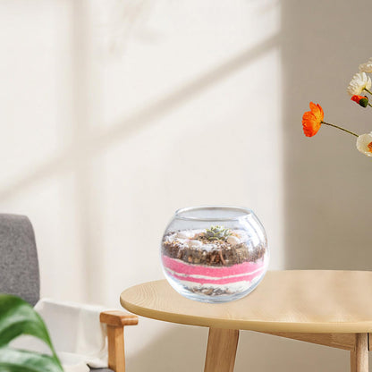 BETOOKY 15cm Glass Bubble Bowl Vase Hydroponic Plant Pot Round Glass Fishbowl Terrarium Container for Home Decoration and Wedding Centerpiece