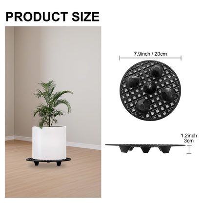Plant Riser Indoor Outdoor, Plant Level Pot Elevator- 8 inch Plant Riser Holder Plastic Floor Protector Plant Trivet, Heavy Planter Holder for Prevent Rot and Damage on Patio & Deck (8inch X 6Pack)