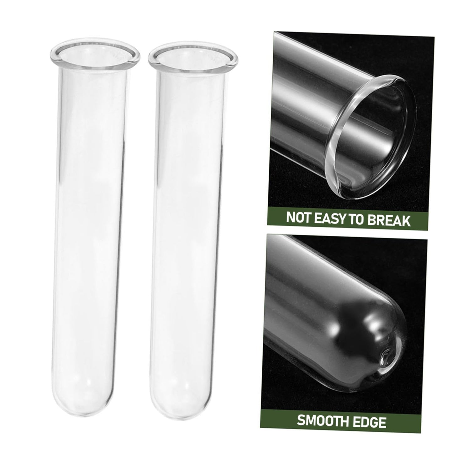 CATIEBYE 5pcs Glass Test Tube Vases for Plant Propagation Small Hydroponic Flower Water Tubes for Home and Office Terrarium Decoration 2.5x3x15cm