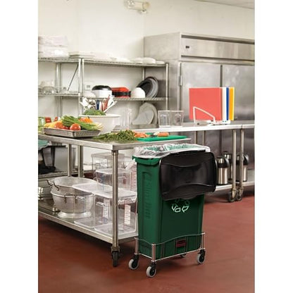 Rubbermaid Commercial Products Slim Jim Plastic Rectangular Trash/Garbage Can/Bin with Venting Channels 23 GAL Yellow for Kitchens/Classrooms/Offices/Back of House
