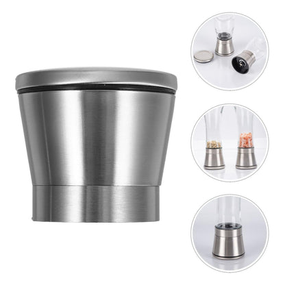Ipetboom Metal Grinder Caps Replacement Tops for Salt Pepper Mills 2.55X2.55X2.28In Manual Spice Bottle Covers Grinding Caps for Kitchen Use 2Pcs