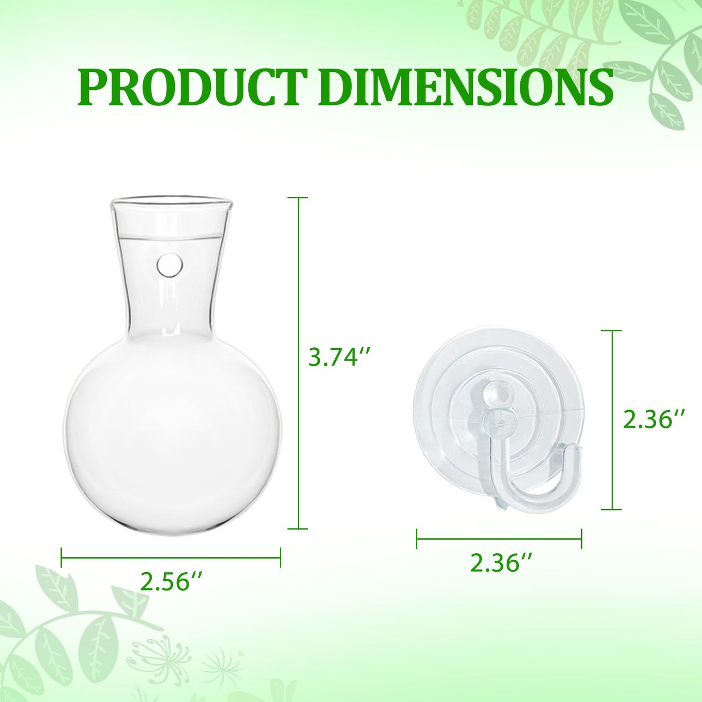 Bunmery 4 pcs Window Propagation Stations, Suction Cup Plastic Plant Propagation Bulbs, Easy to Install Wall Hanging Planter, No Nails Plastic Plant Terrarium Vase
