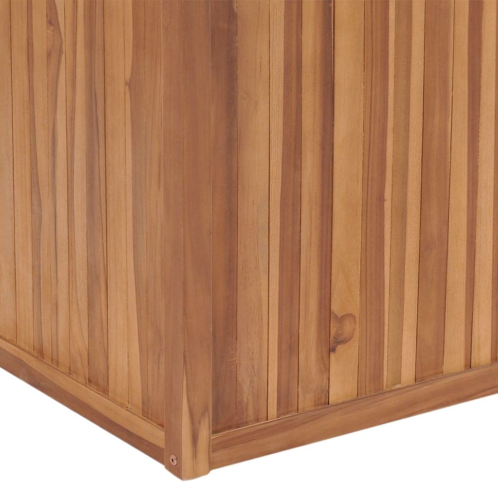 GFMGUEMV Solid Teak Wood Raised Bed Planter with Fine Sanded Water Based Finish for Indoor and Outdoor Use, 15.7x15.7x15.7 Inch Square Planter