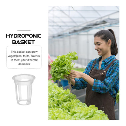 IWOWHERO 100 Pcs 1.77 Inch Slotted Net Pots Reusable Planting Cups for Hydroponic Grow Systems Small Mesh Nursery Baskets for Seedling Cultivation Home Gardening Vegetables Flowers