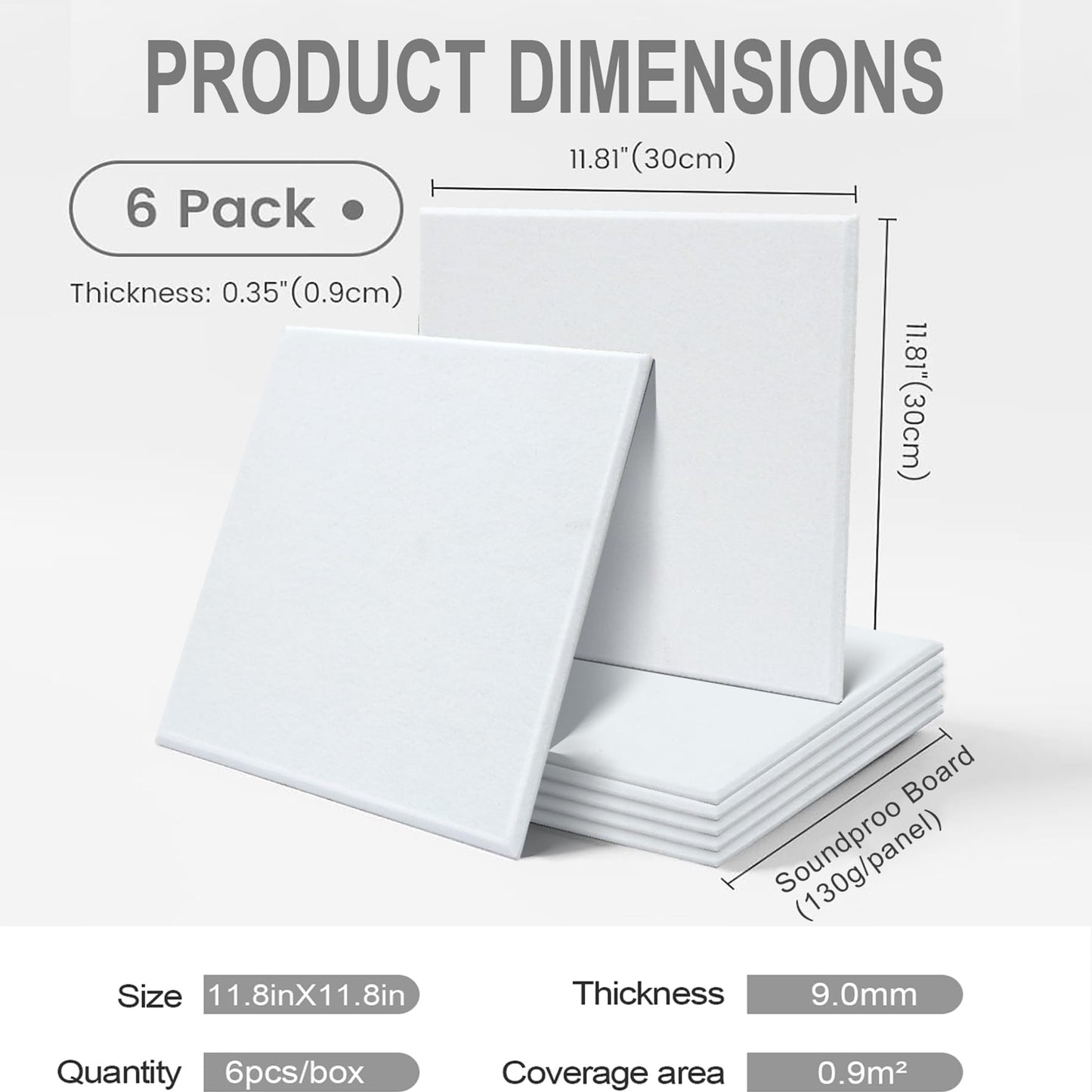 Chejiaye Vision Board for Photo&Pictures,Felt Message Wall Panel 6Pcs11.8"x11.8"Self-Adhesive,Removable Cork Board Bulletion&Poster Board for Office Classroom Decor Hanging File Folders,White