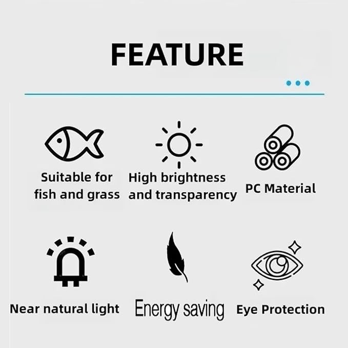 Mini Clip-On Aquarium Light 8W Full Spectrum LED for Nano & Betta Fish Tanks, Timer & 10-Level Dimmer, Freshwater Planted Desk Aquariums 1–5 Gallons