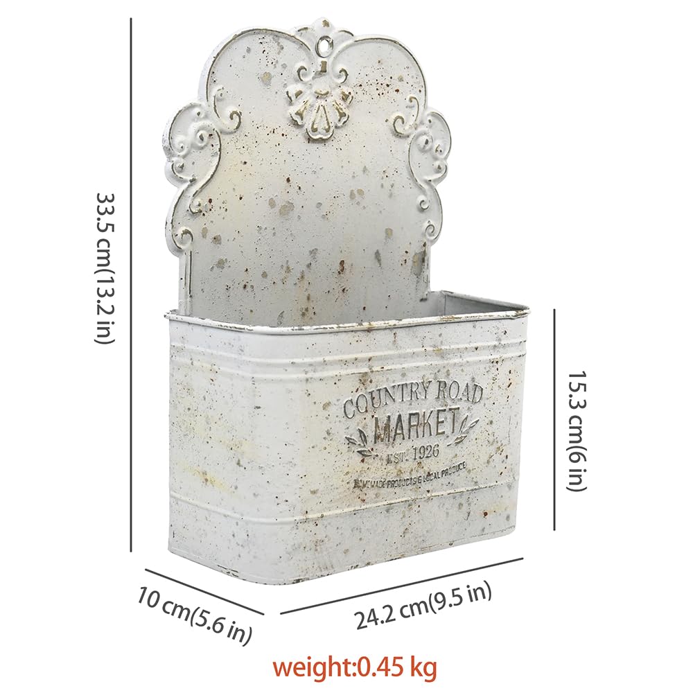 All Chic Metal Wall Planter Wall Mount Planter Wall Haning Planter Outdoor Metal Wall Planter Wall Vases for Flowers Shabby Chic Wall Decor for Rustic Farmhouse