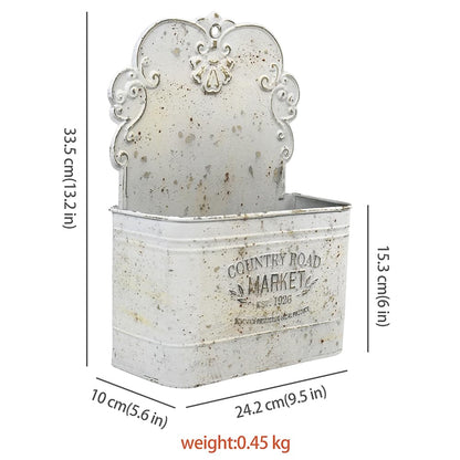 All Chic Metal Wall Planter Wall Mount Planter Wall Haning Planter Outdoor Metal Wall Planter Wall Vases for Flowers Shabby Chic Wall Decor for Rustic Farmhouse