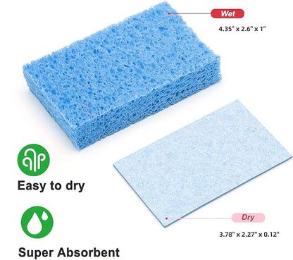 36 - Pack Non-Scratch Scrub Sponges - Sponges for Dishes and Washing Dishes, Cleaning Sponges for Kitchen Home and More（Blue）