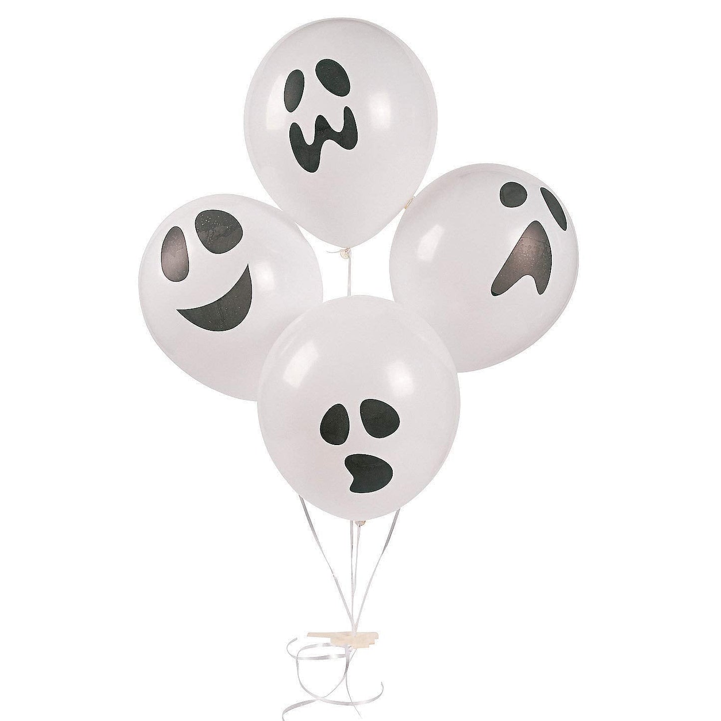 Fun Express - Ghost Latex Balloons for Halloween - Party Decor - 48 Pieces