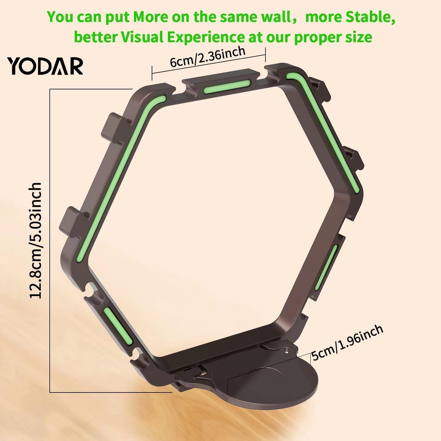 YODAR 9 PCS Riser Display Shelf for Funko POP Figures Collectibles, Floating Shelves Display Ledge for Organizer and Decoration, Display Stands Showcase, Glowing at night