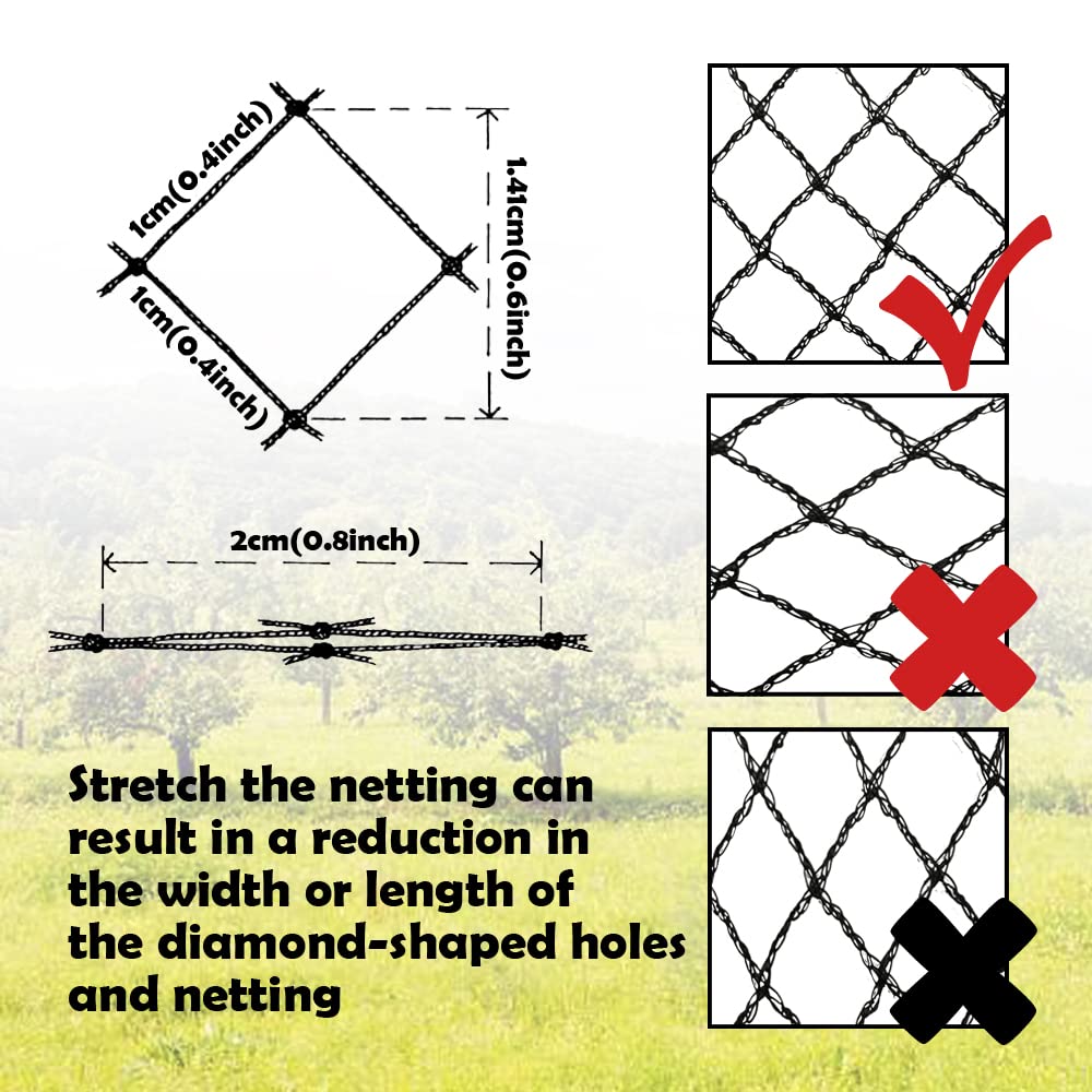 Meanchen Bird Netting for Garden 50x50 Ft,1" Mesh Garden Netting,Heavy Duty Deer Netting,Protect Vegetable Plants and Fruit Trees,Garden Mesh Fence for Blueberry Bushes.