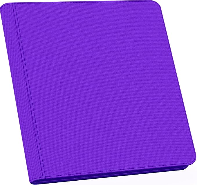 1000+ Pockets Trading Card Binder, 16 Pocket Ringless Side Loading Card Holder Album, Trading Card Album Fit for YuGiOh, MTG, TCG, Game Cards, Sports Cards, Business Cards (Purple)