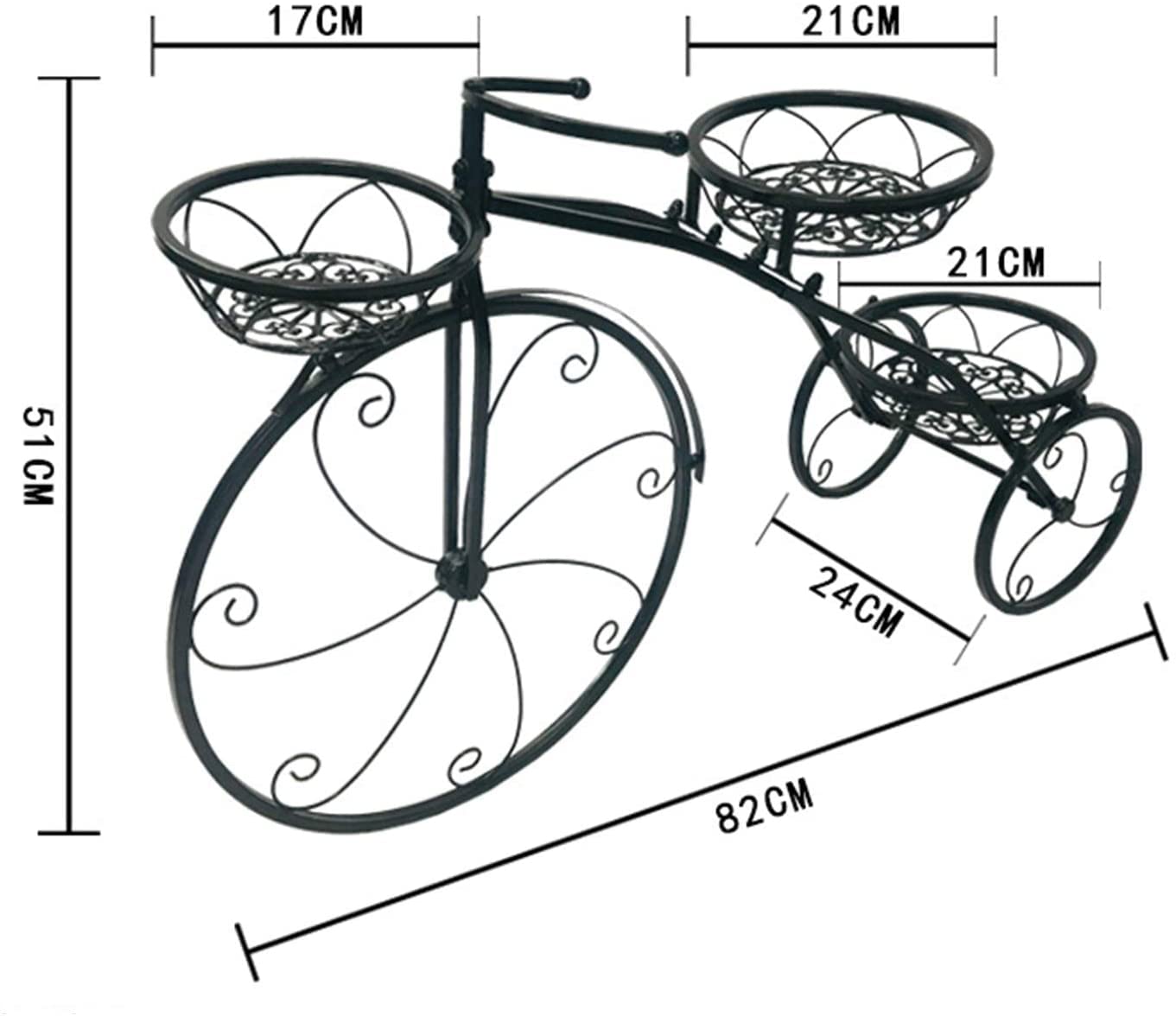 YIYIBYUS Multilayer Plant Stands,Tricycle Plant Stand Flower Pot Garden Cart Stand and Plant Holder Display Rack