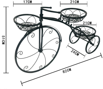 YIYIBYUS Multilayer Plant Stands,Tricycle Plant Stand Flower Pot Garden Cart Stand and Plant Holder Display Rack