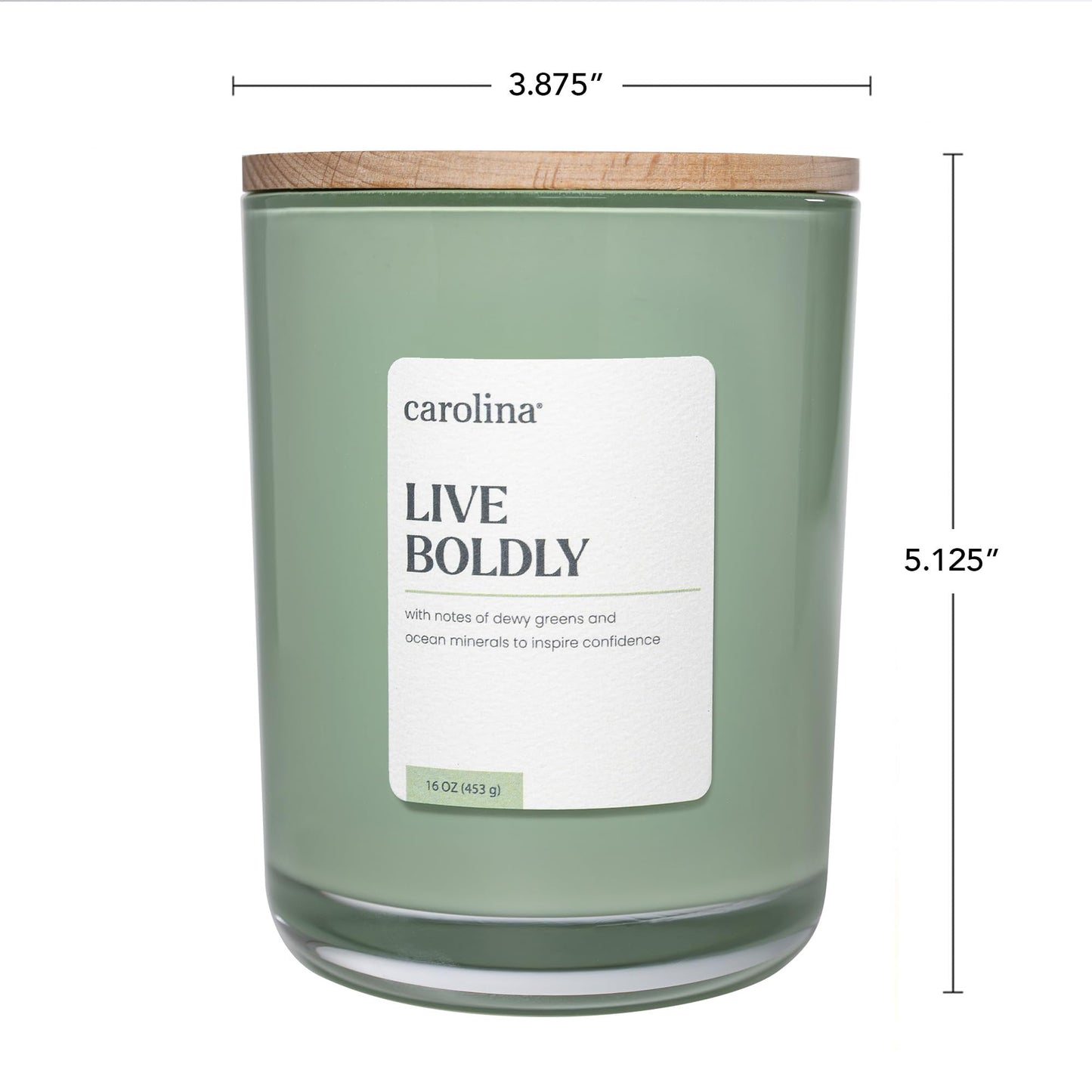 Carolina Live Boldly 16 oz Scented Candle, 2 Wick Wellness Relaxing Candle, 60H Burn Time, Ideal for Creating a Welcoming Home - Made in The USA
